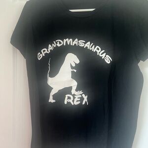 Anvil Black Grandmasaurus Rex T-Shirt